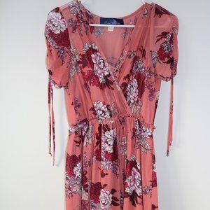 Francesca's Cute Pink and Floral Dress